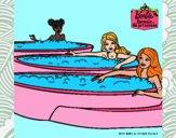 Barbie y sus amigas en el jacuzzi