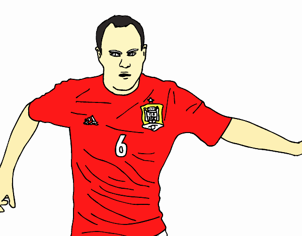 Iniesta con la Selección Española