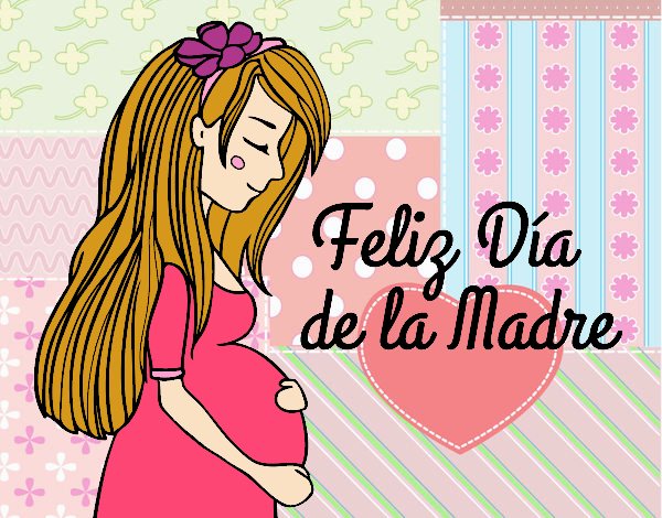 Mamá embarazada en el día de la madre