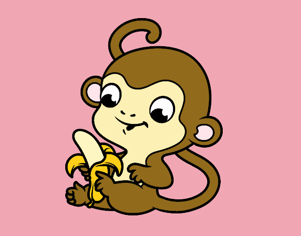 Monito con plátano