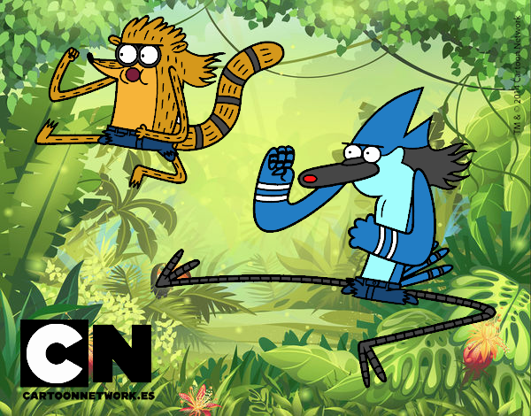 Mordecai y Rigby karatekas