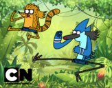 Mordecai y Rigby karatekas