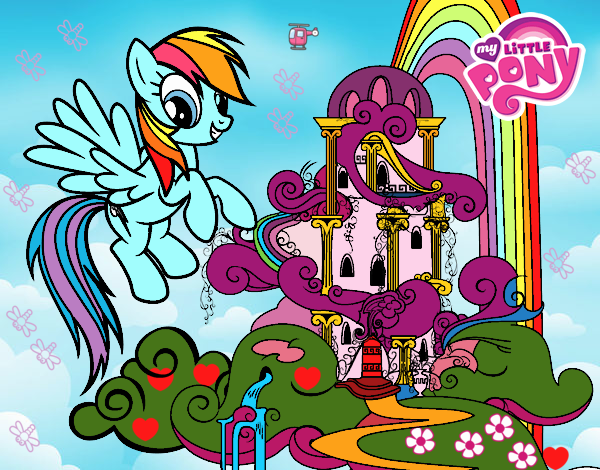 Rainbow Dash en su palacio