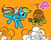 Rainbow Dash y la tortuga tanque