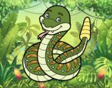 Una serpiente de cascabel