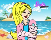 Barbie con su linda gatita