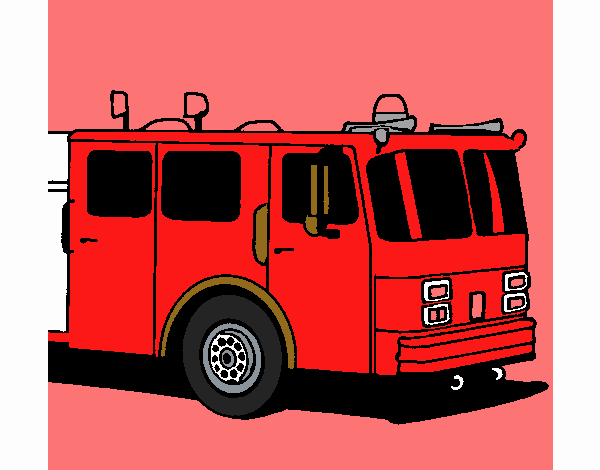 the truck of firefighters