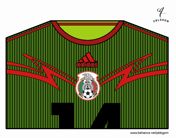 Camiseta del mundial de fútbol 2014 de México