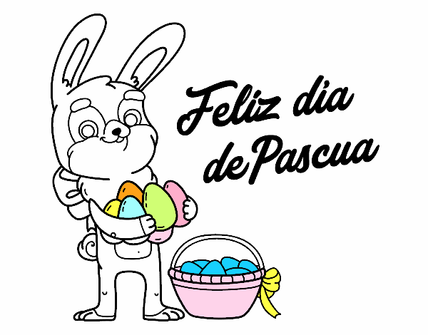 Conejo con muchos huevos de Pascua