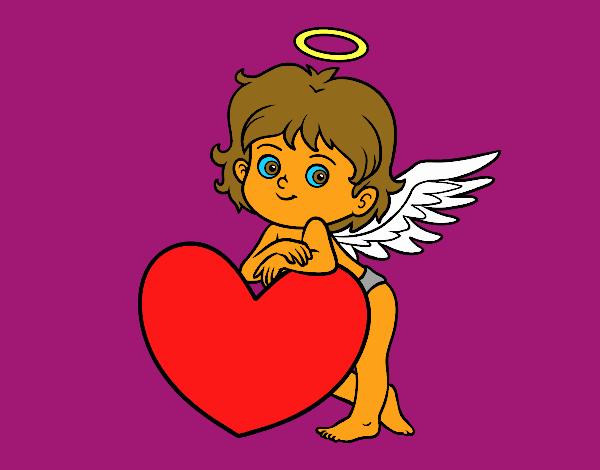 Cupido y un corazón