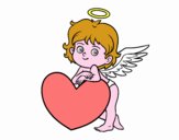 Cupido y un corazón