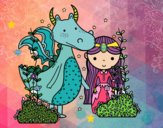 Dragón y princesa