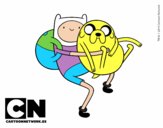 Finn y Jake abrazados