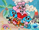 Gumball y amigos contentos