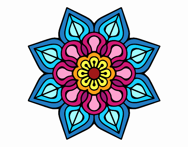 Mandala de flor sencilla