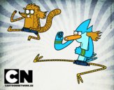 Mordecai y Rigby karatekas