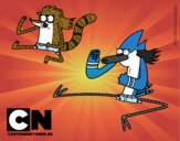 Mordecai y Rigby karatekas