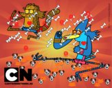 Mordecai y Rigby karatekas