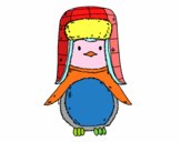 Pingüino con gorro