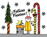 Postal Felices Fiestas