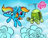 Rainbow Dash y la tortuga tanque