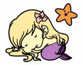 Sirenita chibi durmiendo