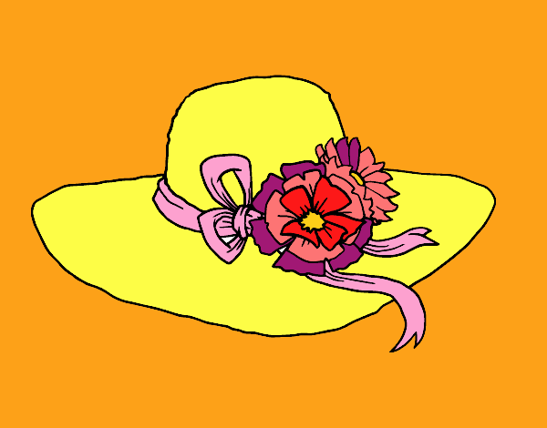 Sombrero con flores