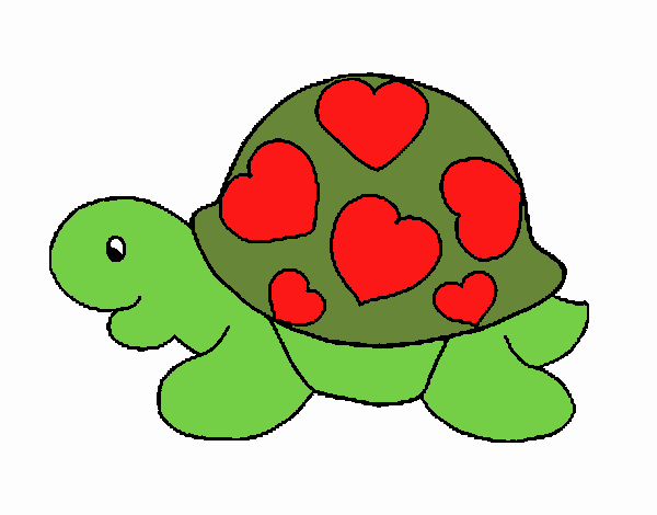 Tortuga con corazones