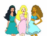 Barbie y sus amigas vestidas de fiesta