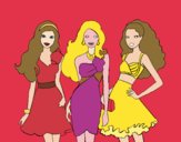 Barbie y sus amigas vestidas de fiesta