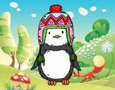 Bebé pingüino con gorrito