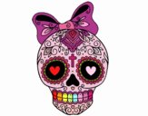 Calavera mejicana con lazo