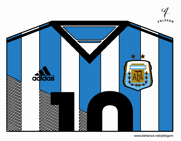 Camiseta del mundial de fútbol 2014 de Argentina