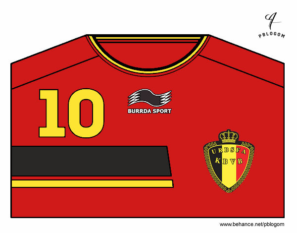 Camiseta del mundial de fútbol 2014 de Bélgica