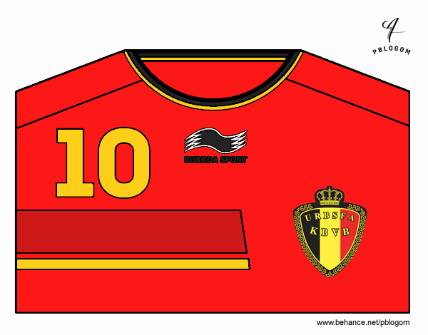 Camiseta del mundial de fútbol 2014 de Bélgica