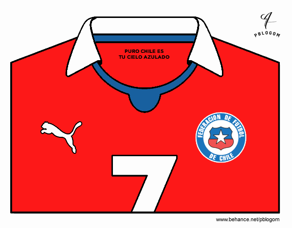 Camiseta del mundial de fútbol 2014 de Chile