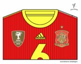 Camiseta del mundial de fútbol 2014 de España