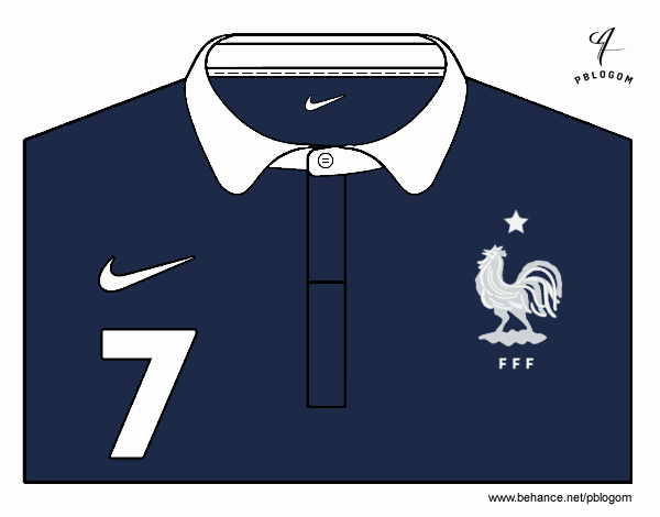 Camiseta del mundial de fútbol 2014 de Francia