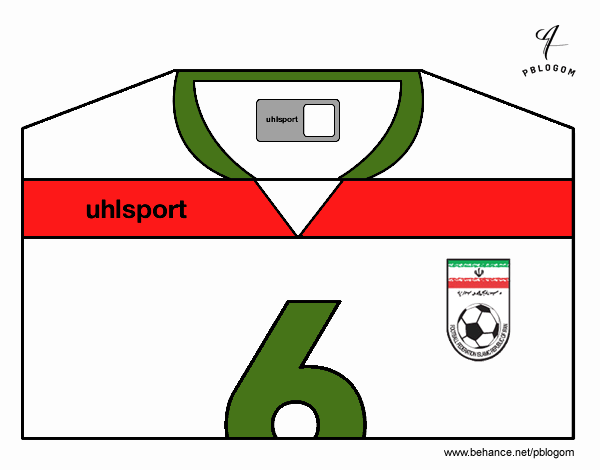 Camiseta del mundial de fútbol 2014 de Irán