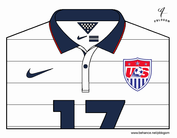 Camiseta del mundial de fútbol 2014 de los Estados Unidos