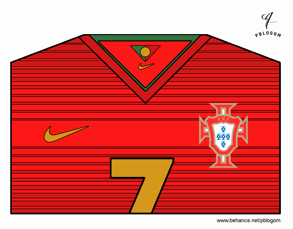 Camiseta del mundial de fútbol 2014 de Portugal