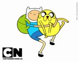 Finn y Jake abrazados