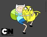 Finn y Jake abrazados