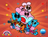 Gumball y amigos contentos