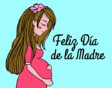 Mamá embarazada en el día de la madre