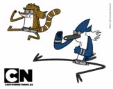 Mordecai y Rigby karatekas