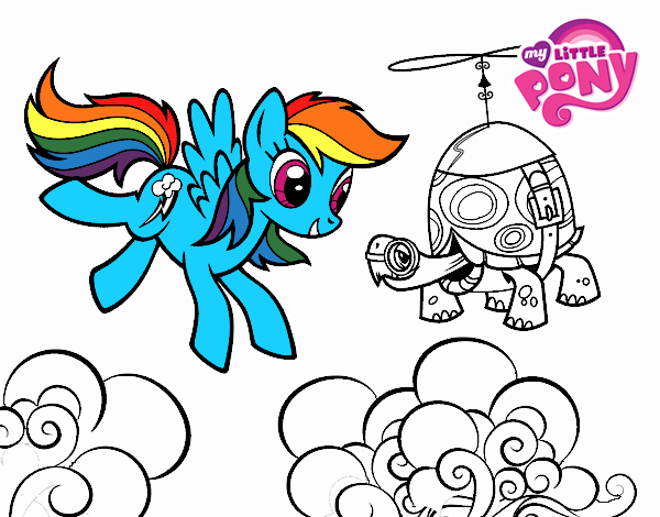 Rainbow Dash y la tortuga tanque