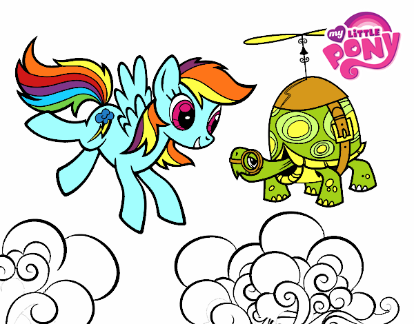 Rainbow Dash y la tortuga tanque