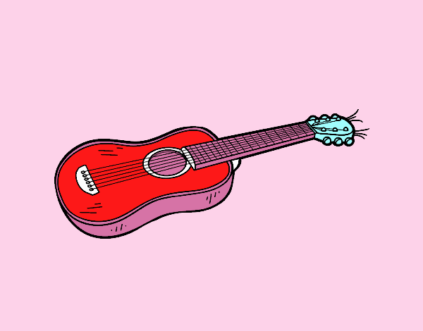 Una guitarra acústica