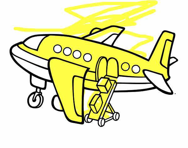 Avión cargando equipaje